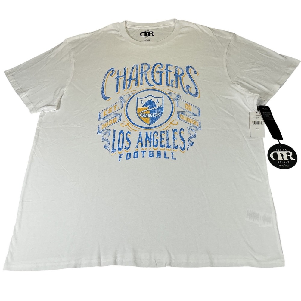 Darius Rucker LA Chargers Graphic T Shirt White 2XL NFL NWT
